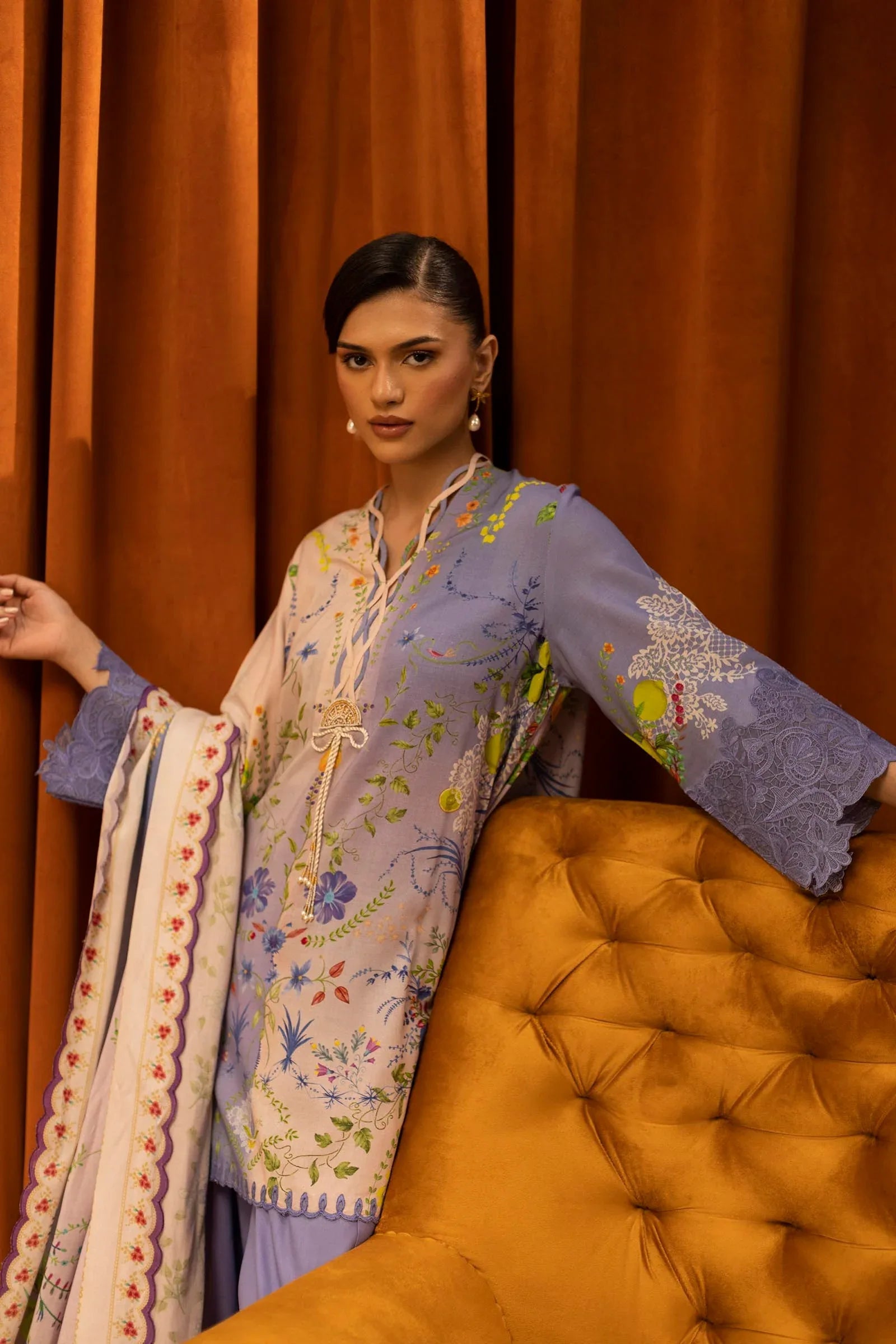 Sana Safinaz | Muzlin Winter 25 | 017B - Aqsa Fabrics