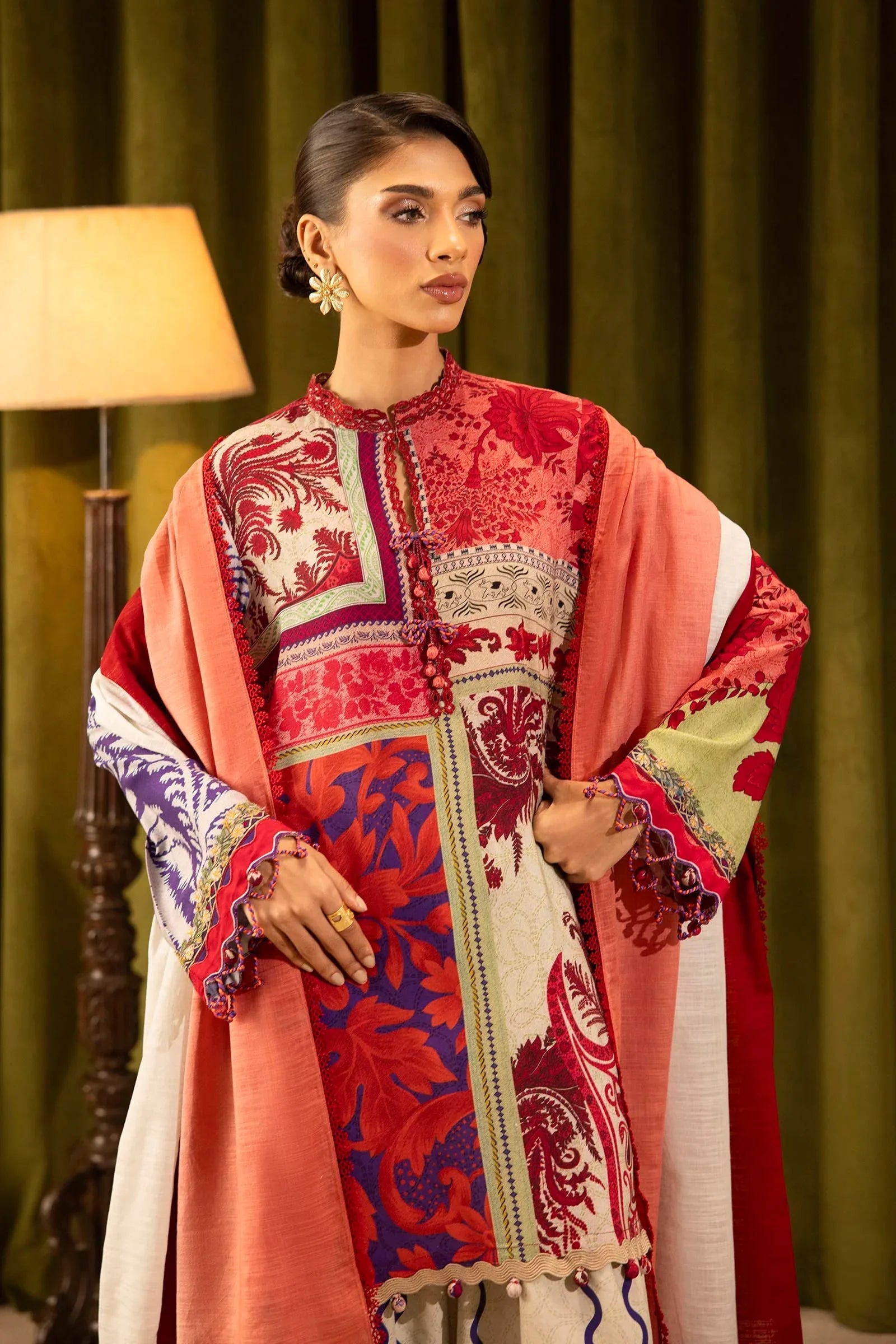 Sana Safinaz | Muzlin Winter 25 | 018A - Aqsa Fabrics