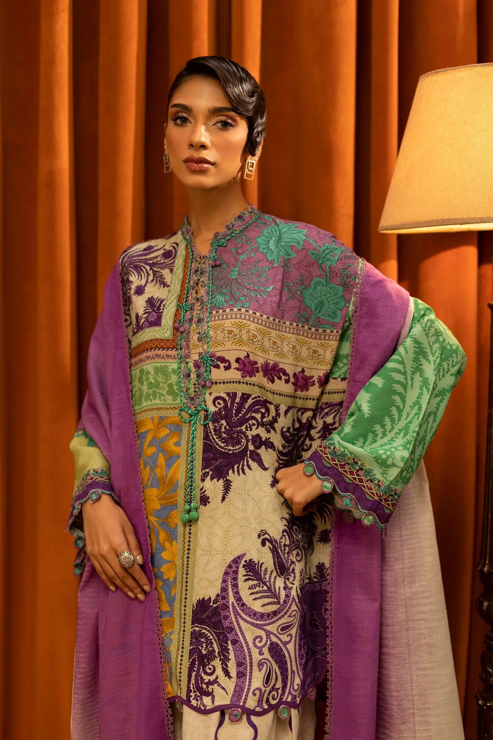 Sana Safinaz | Muzlin Winter 25 | 018B - Aqsa Fabrics