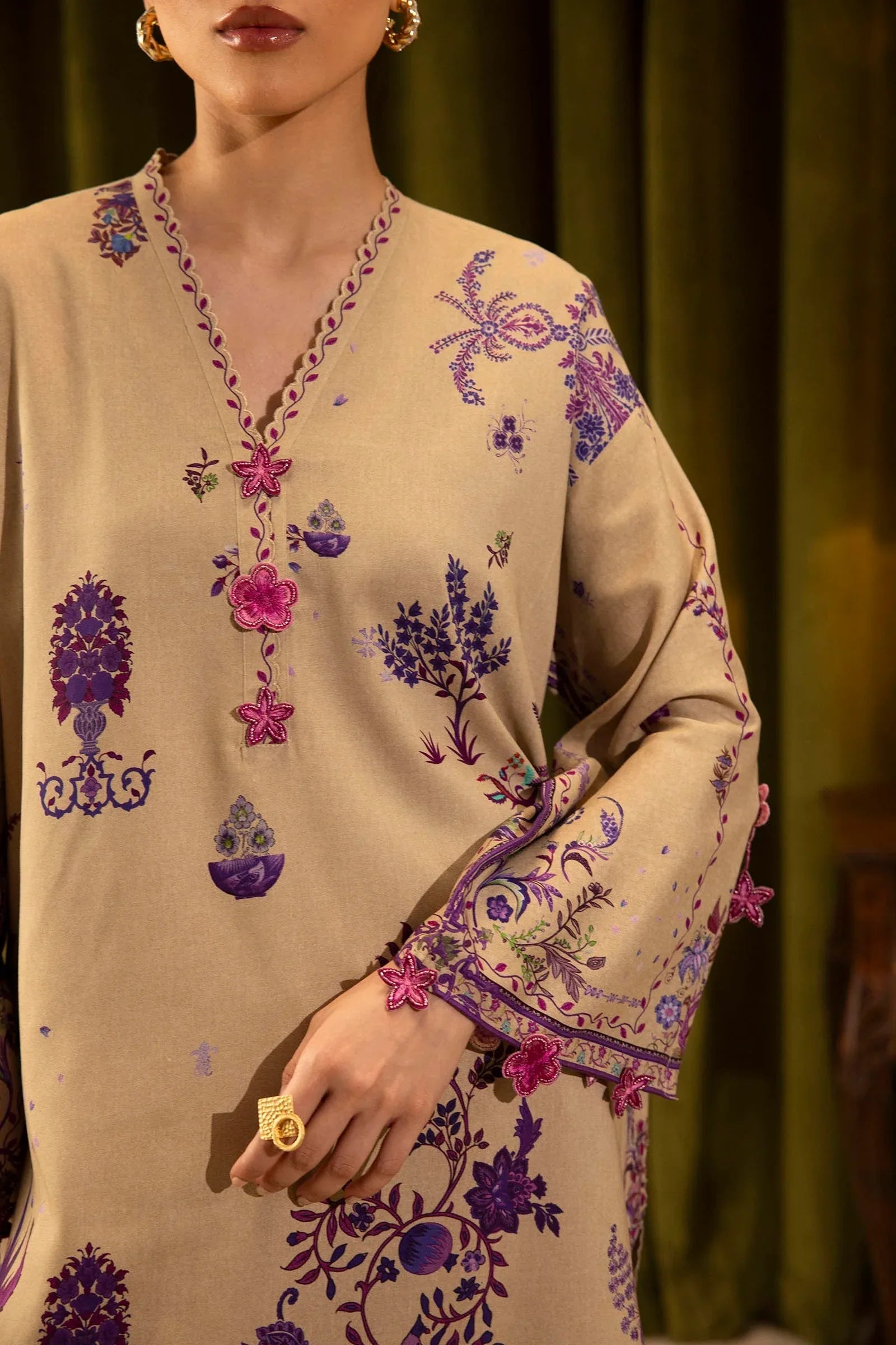 Sana Safinaz | Muzlin Winter 25 | 019A - Aqsa Fabrics