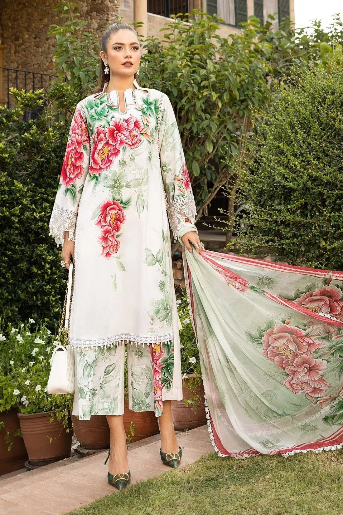 MARIA B DIGITAL LAWN 96040a - Aqsa Fabrics