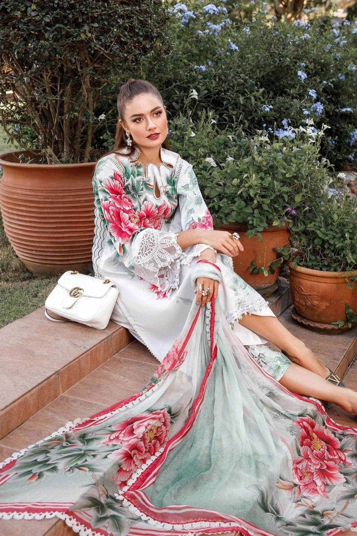 MARIA B DIGITAL LAWN 96040a - Aqsa Fabrics