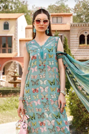 MARIA B DIGITAL LAWN D-96039 B - Aqsa Fabrics