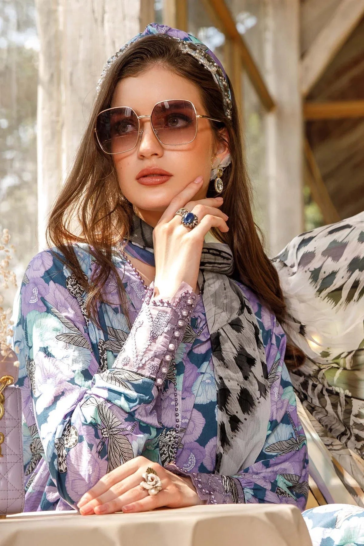 MARIA B DIGITAL LAWN D-96039 C - Aqsa Fabrics