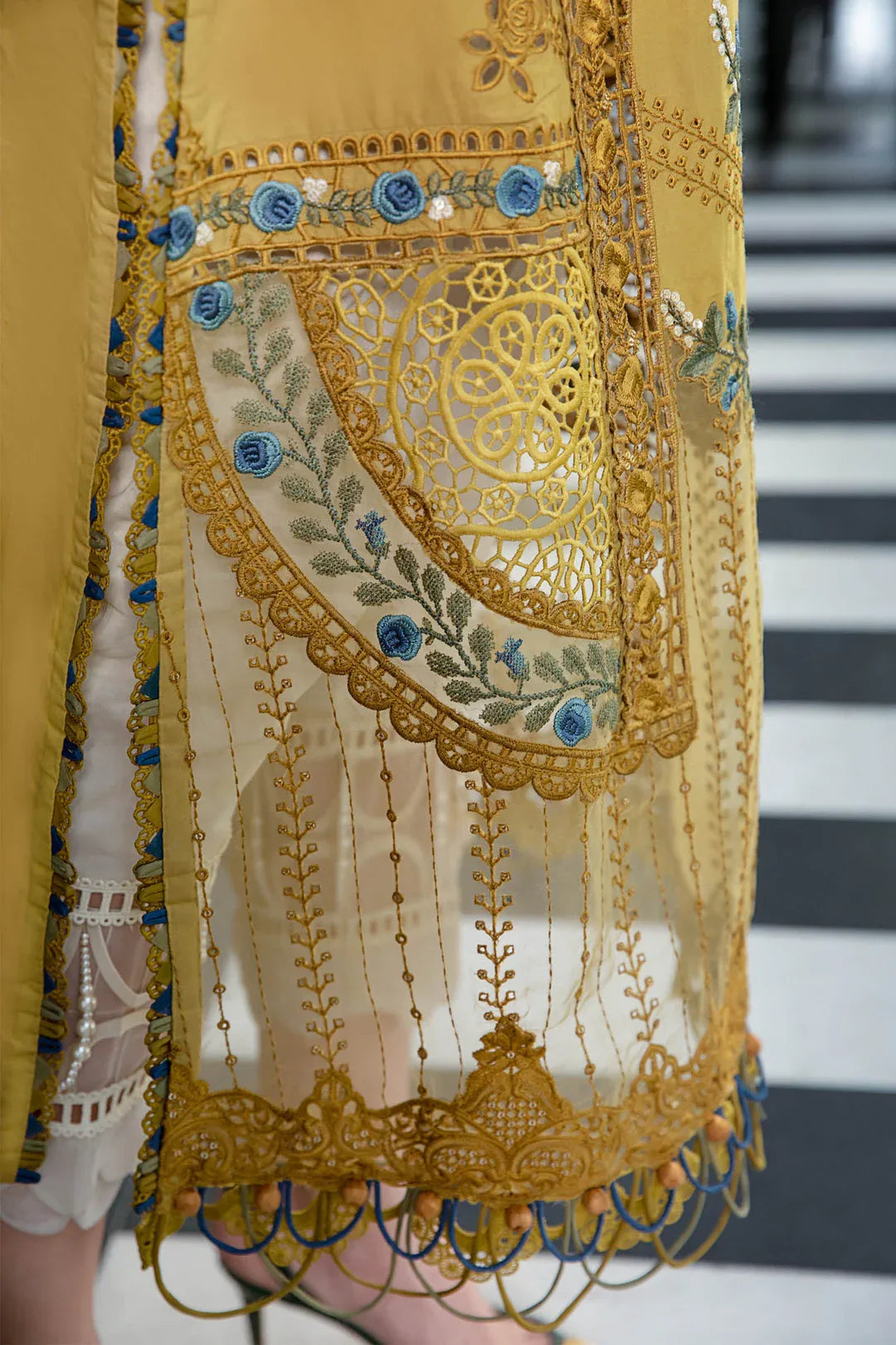 MARIA B EID COLLECTION UNSTITCHED EL-23-06-Mustard - Aqsa Fabrics