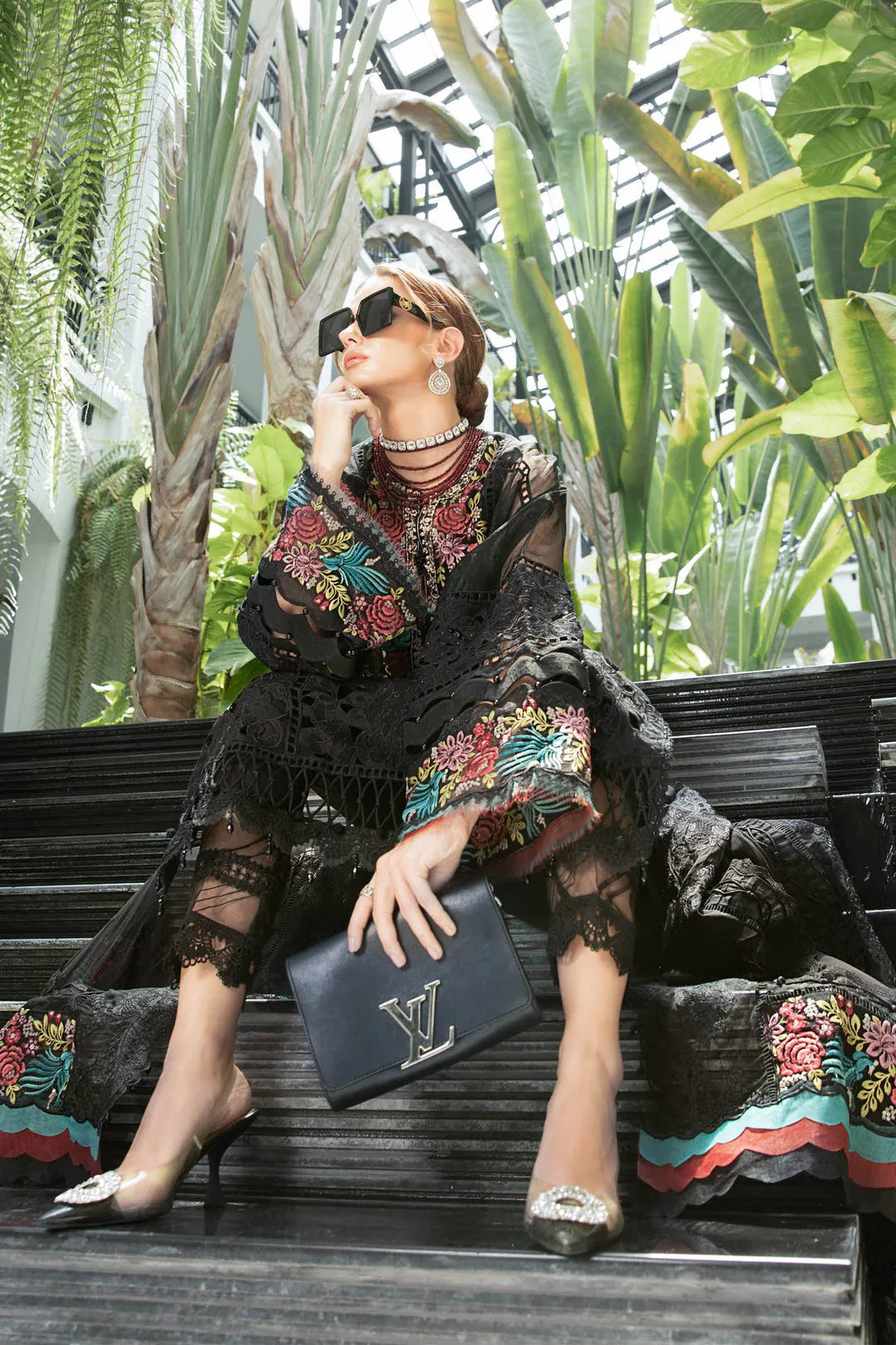 MARIA B EID LAWN COLLECTION EL-23-04-Black - Aqsa Fabrics