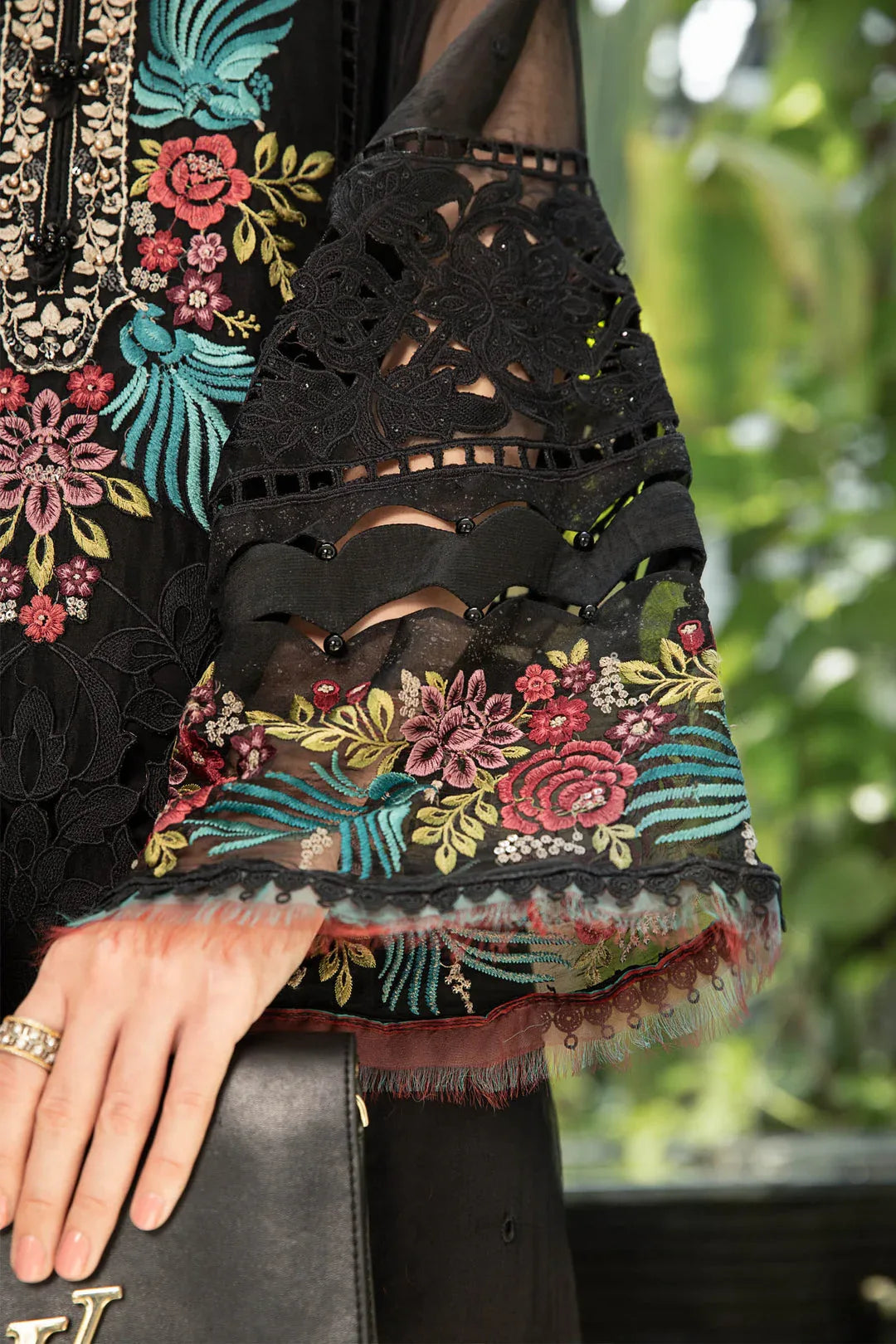 MARIA B EID LAWN COLLECTION EL-23-04-Black - Aqsa Fabrics