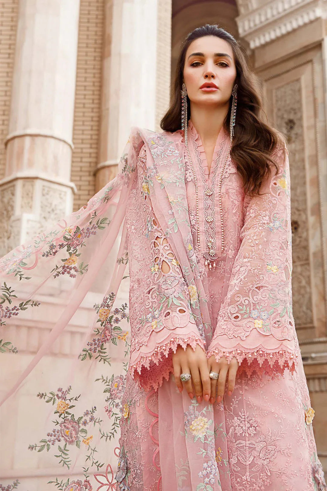 MARIA B EMBROIDED UNSTITCHED LAWN  D-2304-A - Aqsa Fabrics