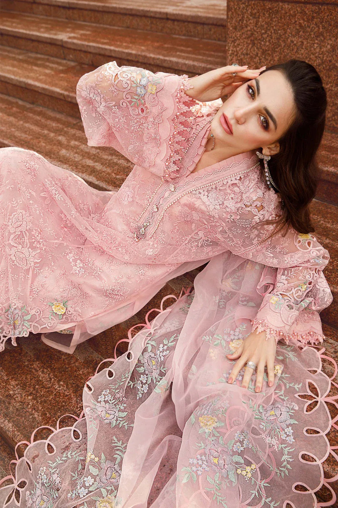 MARIA B EMBROIDED UNSTITCHED LAWN  D-2304-A - Aqsa Fabrics