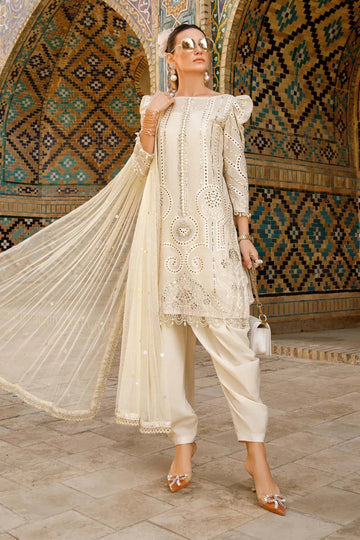 MARIA B EMBROIDED UNSTITCHED LAWN  D-2308-A - Aqsa Fabrics