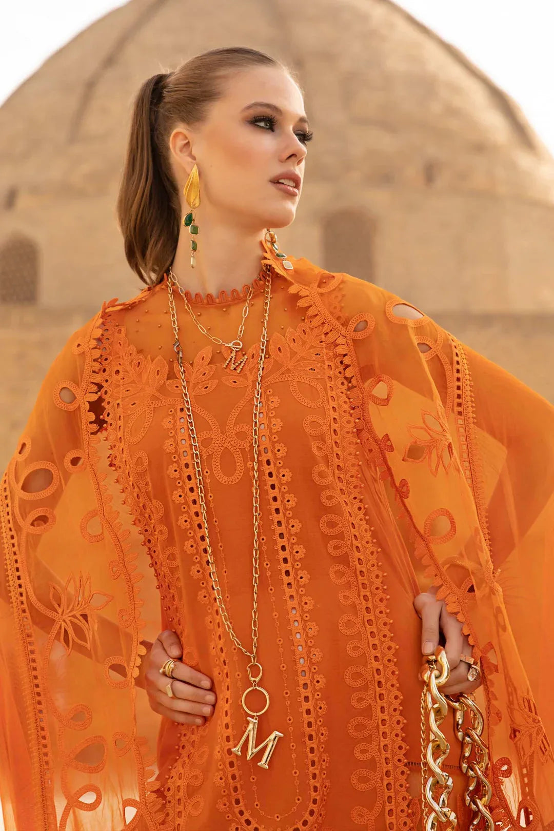 MARIA B EMBROIDED UNSTITCHED LAWN  D-2310-A - Aqsa Fabrics