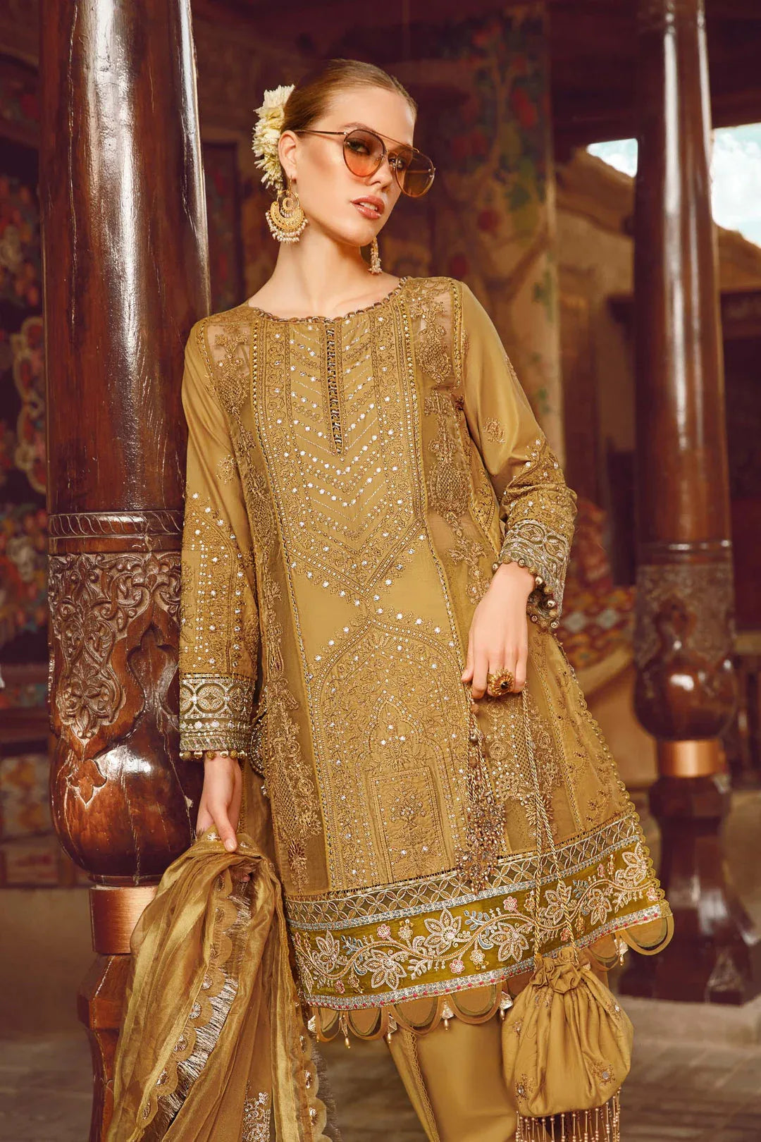 MARIA B EMBROIDED UNSTITCHED LAWN  D-2311-A - Aqsa Fabrics