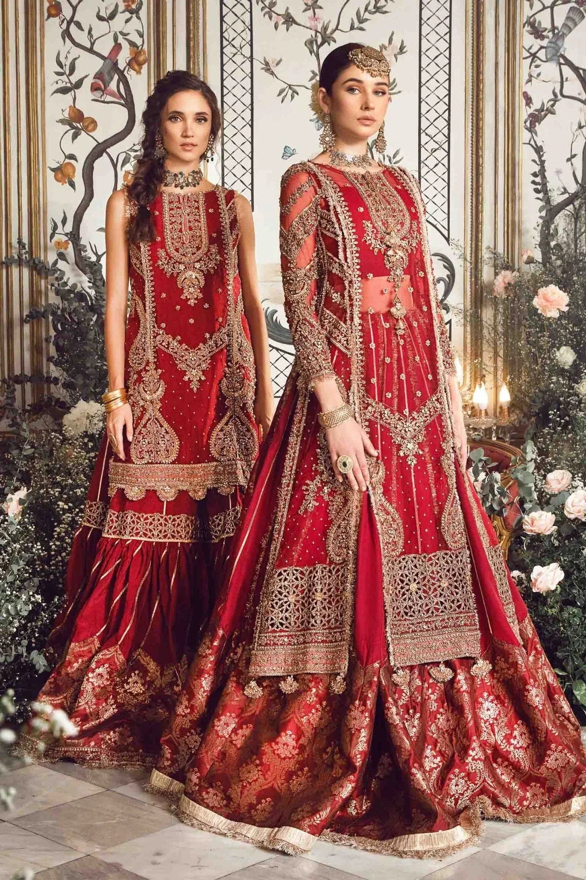 MARIA B-MBROIDERED | Maroon BD-2708 - Aqsa Fabrics