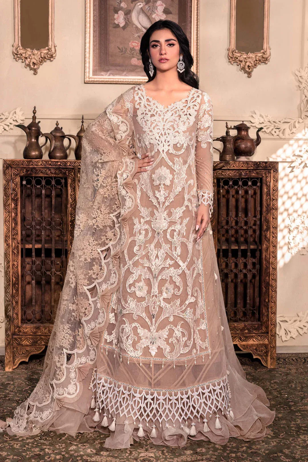 MARIA B Pink BD-2608 UNSTITCHED MBROIDERED - Aqsa Fabrics