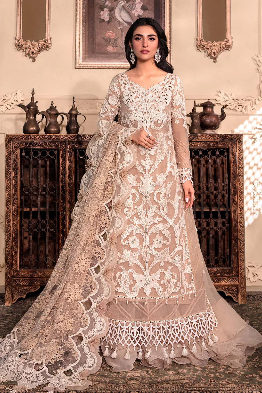 MARIA B Pink BD-2608 UNSTITCHED MBROIDERED - Aqsa Fabrics
