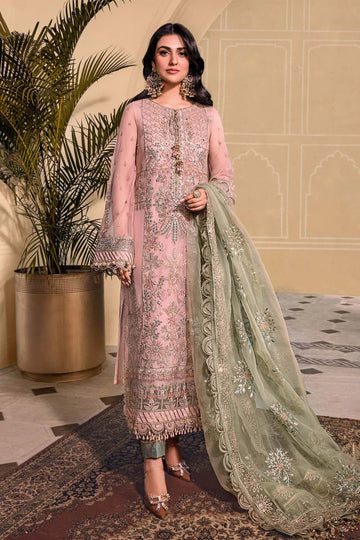 MARIA B Sea Green BD-2607 MBROIDERED - Aqsa Fabrics