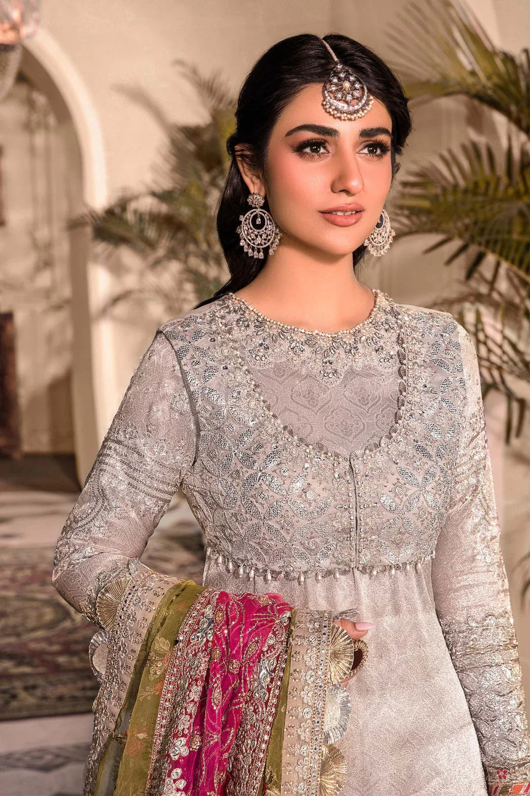 MARIA B Silver BD-2601 MBROIDERED - Aqsa Fabrics