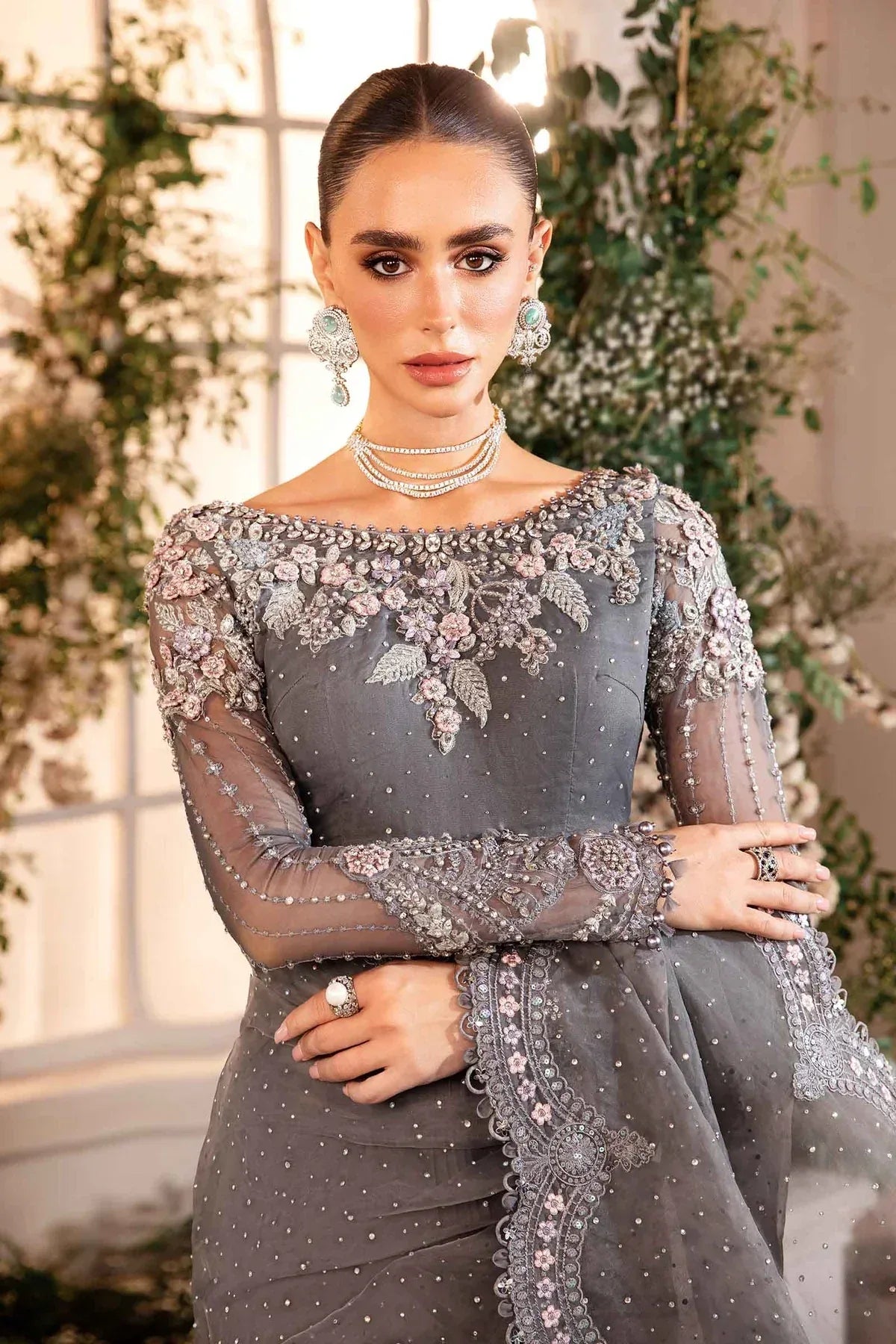 MARIA B__3 Piece Embroidered Organza Suit | BD-2902 - Aqsa Fabrics