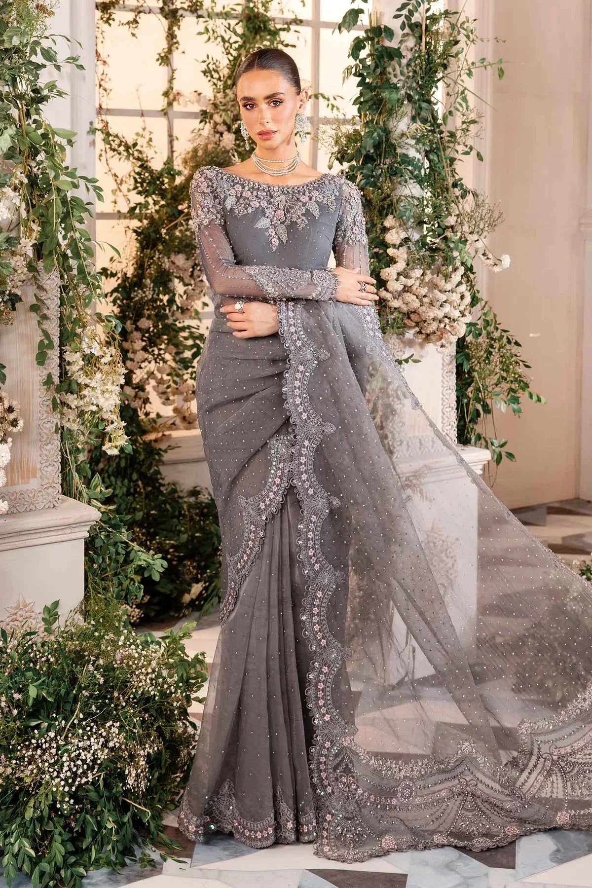 MARIA B__3 Piece Embroidered Organza Suit | BD-2902 - Aqsa Fabrics