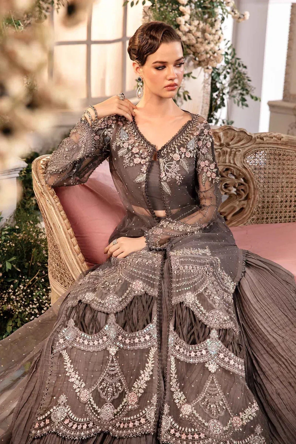MARIA B__3 Piece Embroidered Organza Suit | BD-2902 - Aqsa Fabrics