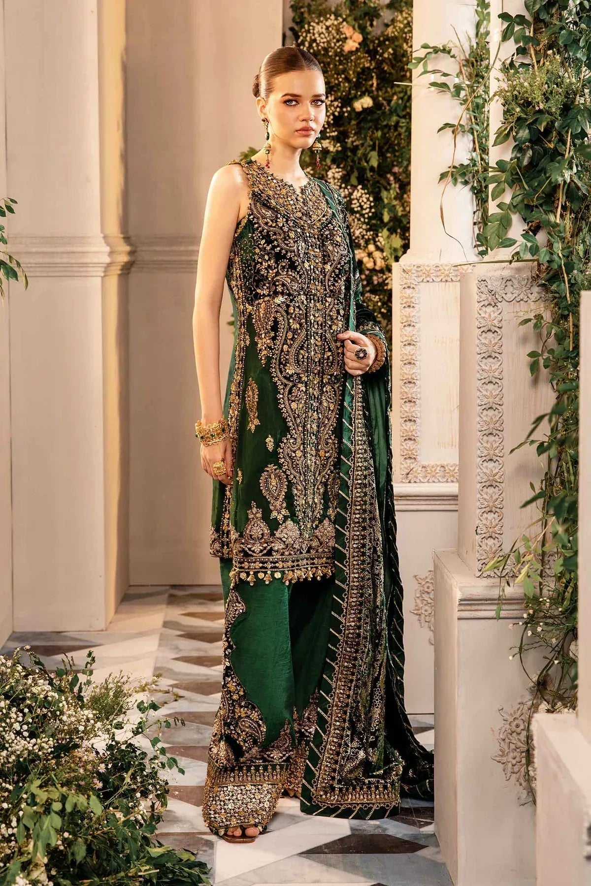 MARIA B__3 Piece Embroidered Organza Suit | BD-2904 - Aqsa Fabrics