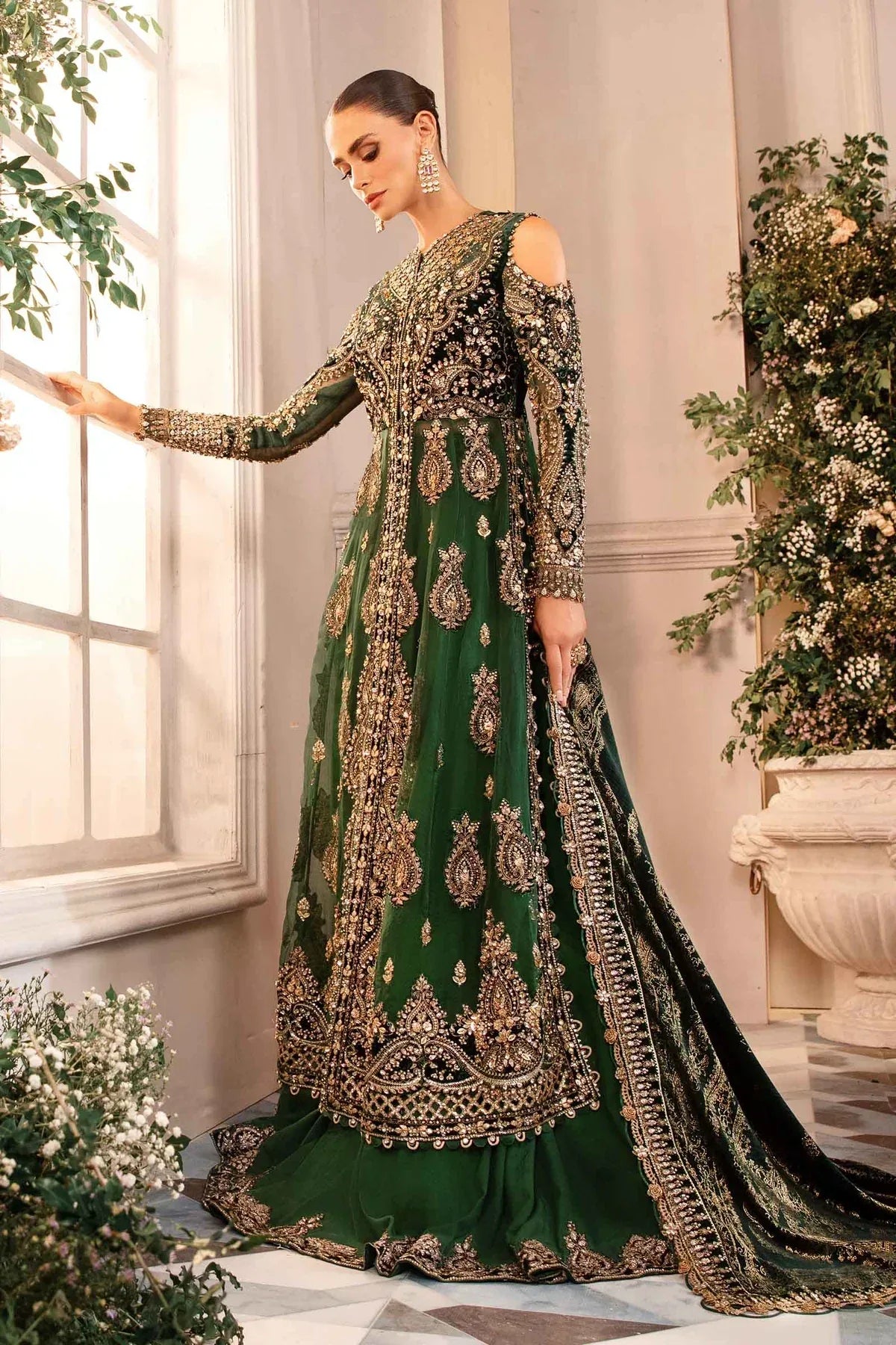 MARIA B__3 Piece Embroidered Organza Suit | BD-2904 - Aqsa Fabrics