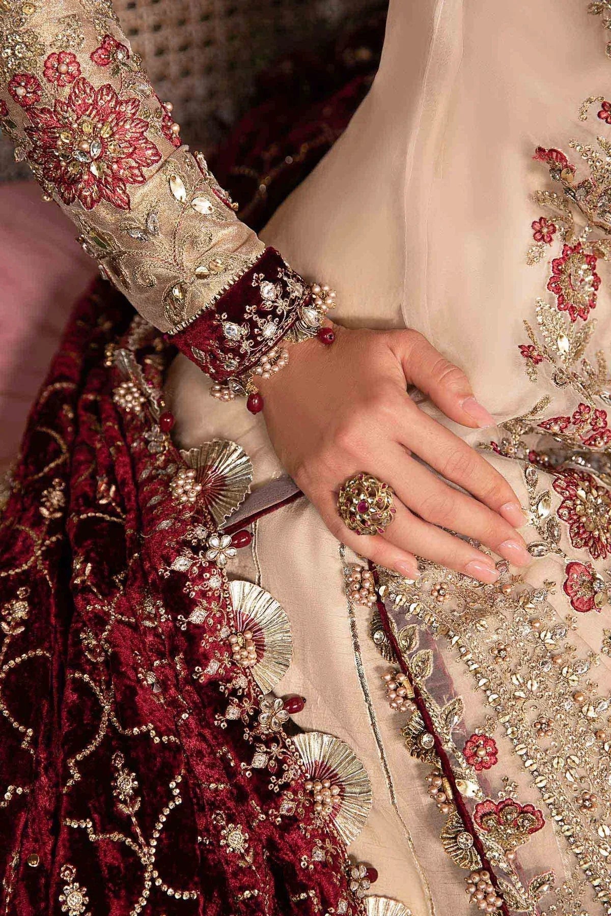 MARIA B__3 Piece Embroidered Organza Suit | BD-2905 - Aqsa Fabrics