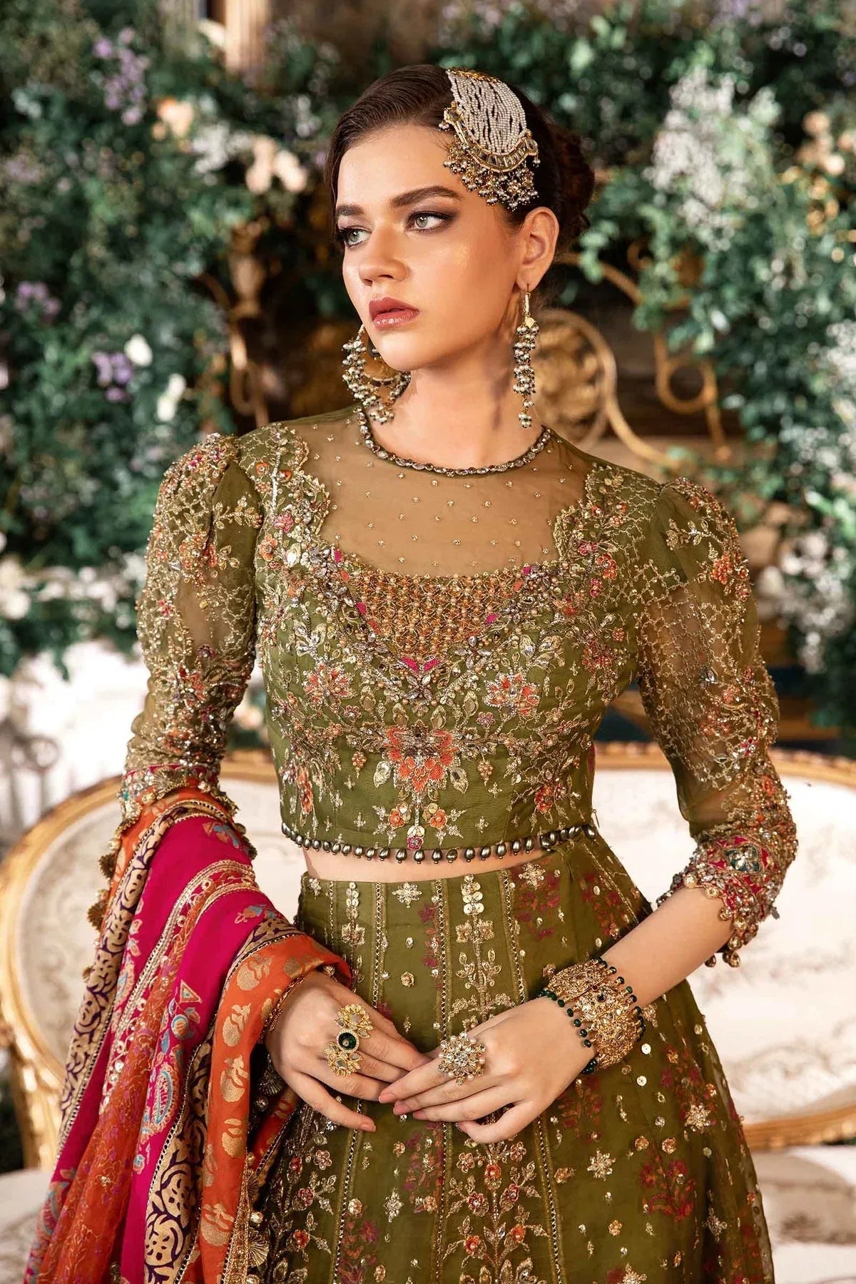 MARIA B__3 Piece Embroidered Organza Suit | BD-2906 - Aqsa Fabrics