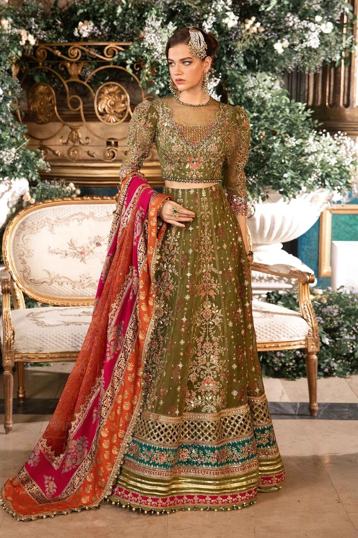 MARIA B__3 Piece Embroidered Organza Suit | BD-2906 - Aqsa Fabrics