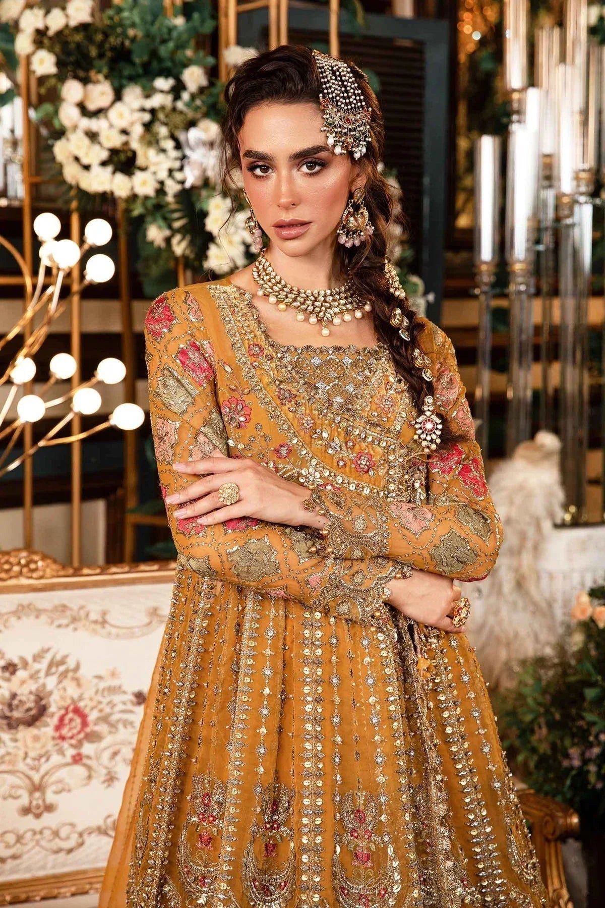 MARIA B__3 Piece Embroidered Organza Suit | BD-2907 - Aqsa Fabrics