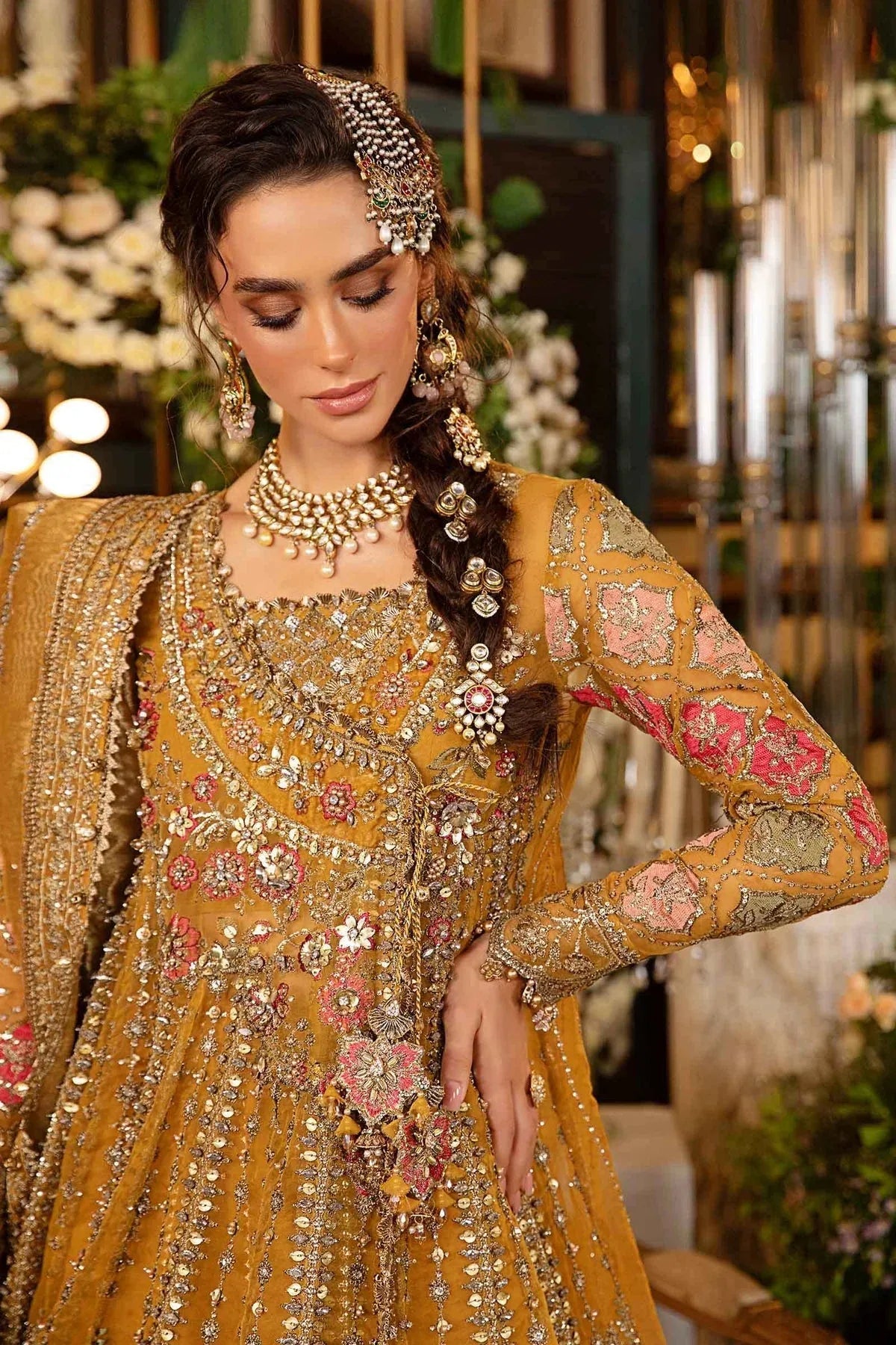 MARIA B__3 Piece Embroidered Organza Suit | BD-2907 - Aqsa Fabrics