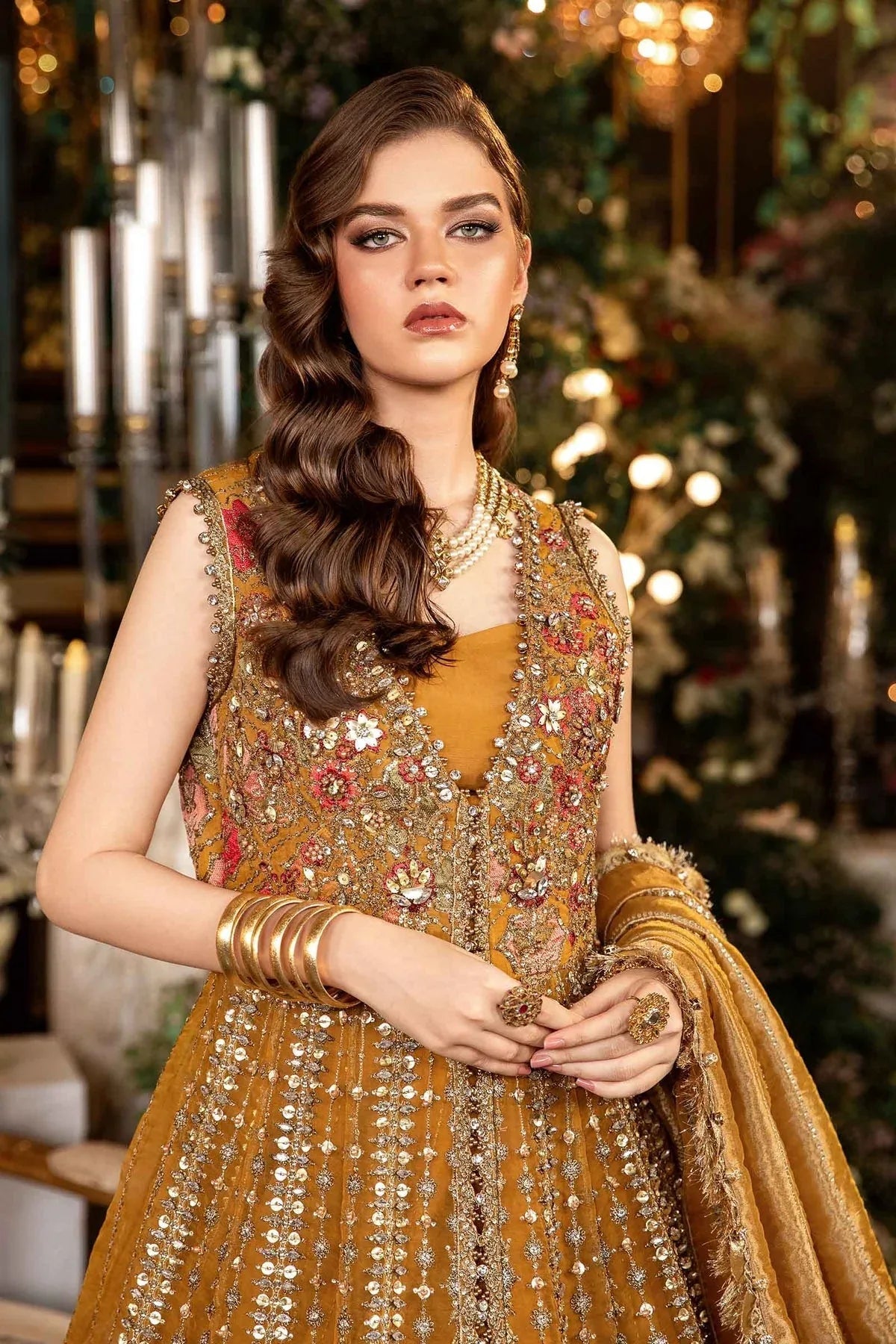MARIA B__3 Piece Embroidered Organza Suit | BD-2907 - Aqsa Fabrics