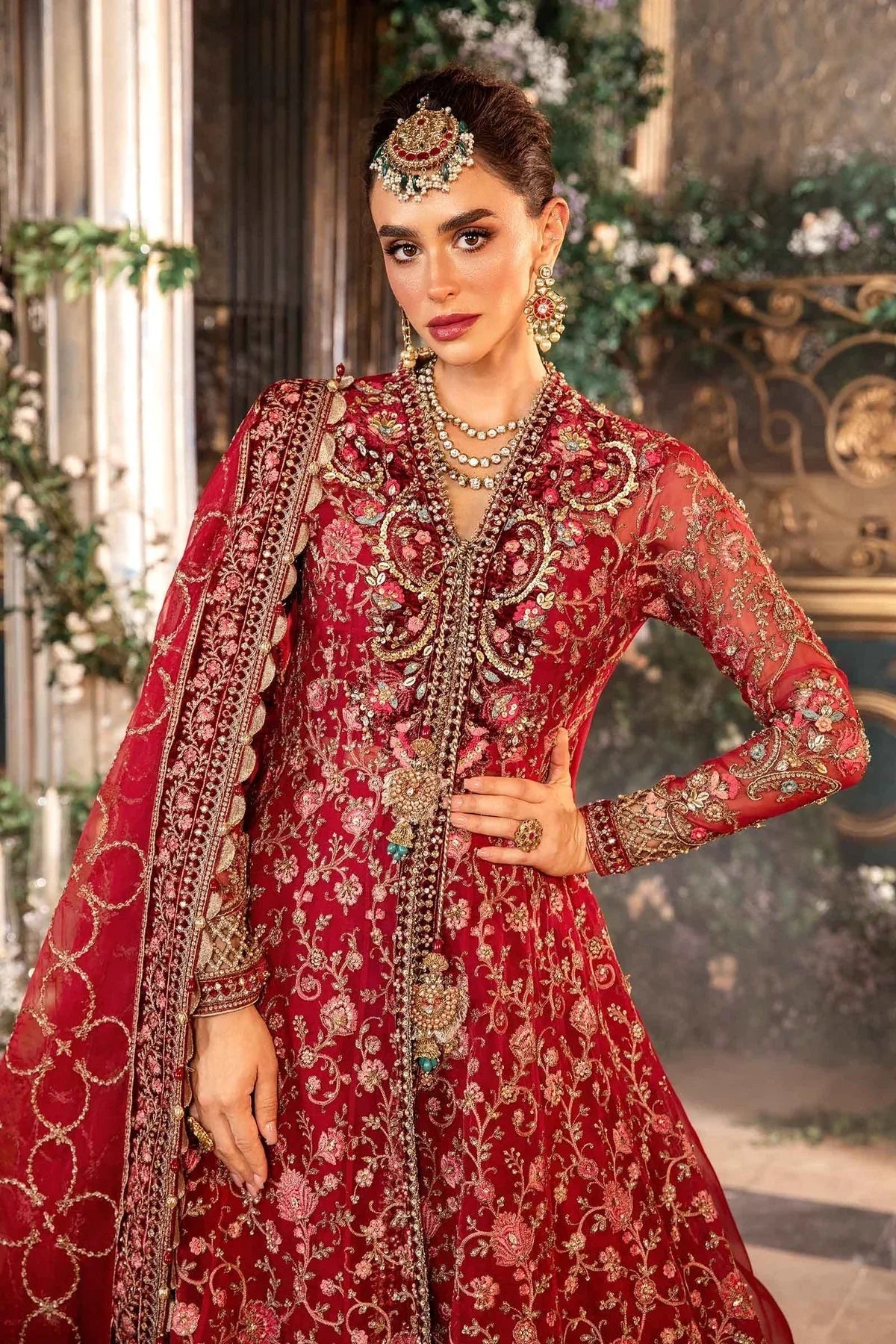 MARIA B__3 Piece Embroidered Organza Suit | BD-2908 - Aqsa Fabrics