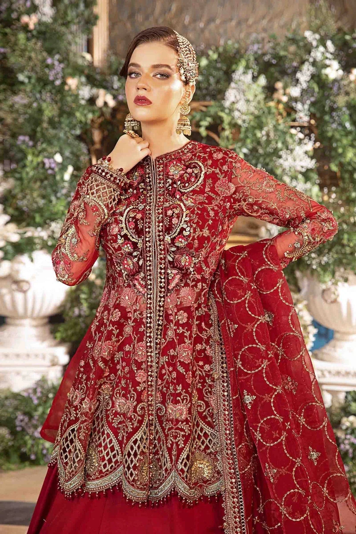 MARIA B__3 Piece Embroidered Organza Suit | BD-2908 - Aqsa Fabrics