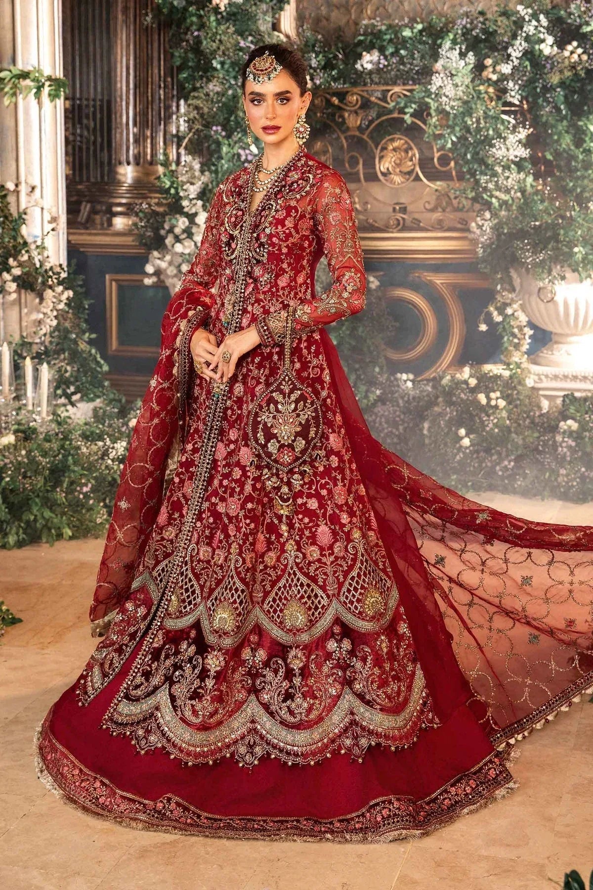 MARIA B__3 Piece Embroidered Organza Suit | BD-2908 - Aqsa Fabrics
