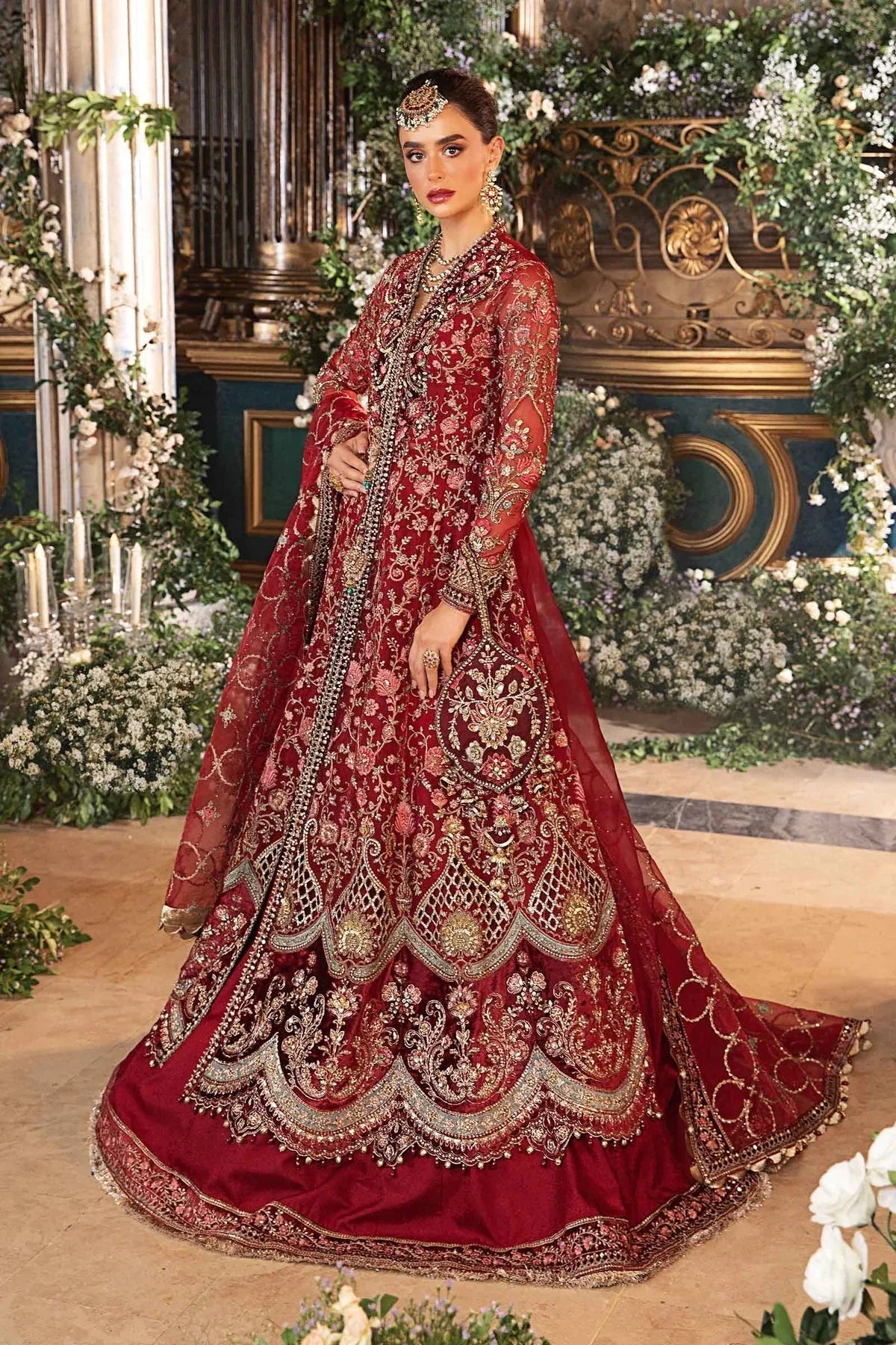 MARIA B__3 Piece Embroidered Organza Suit | BD-2908 - Aqsa Fabrics