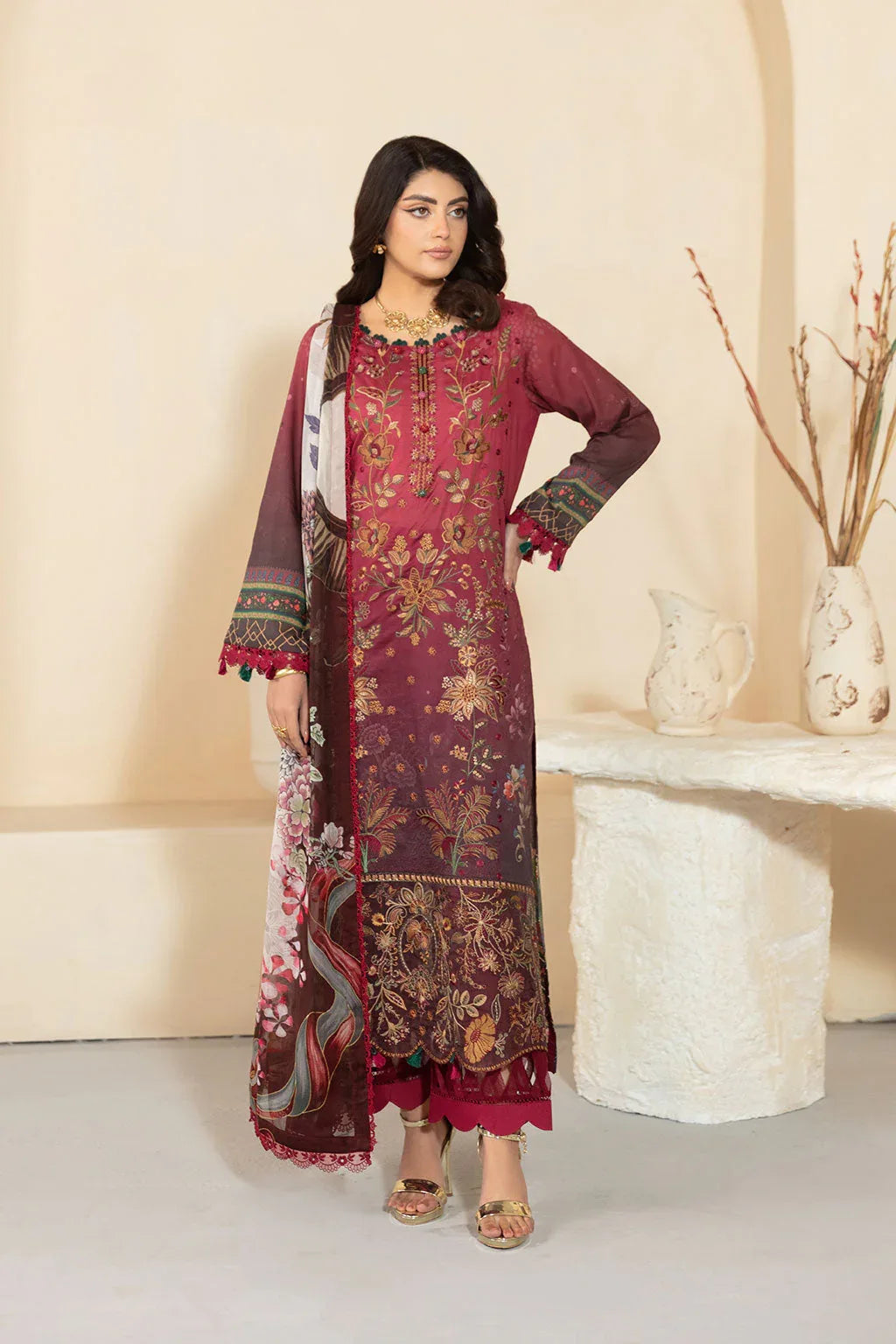Ramsha | Mashaal Luxury Lawn | L-1303 - Aqsa Fabrics