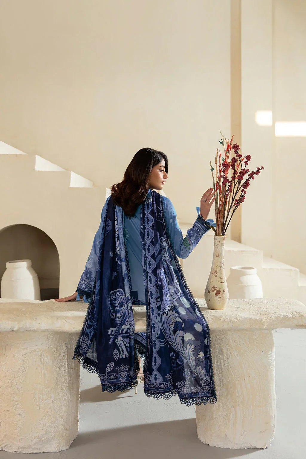 Ramsha | Mashaal Luxury Lawn | L-1302 - Aqsa Fabrics