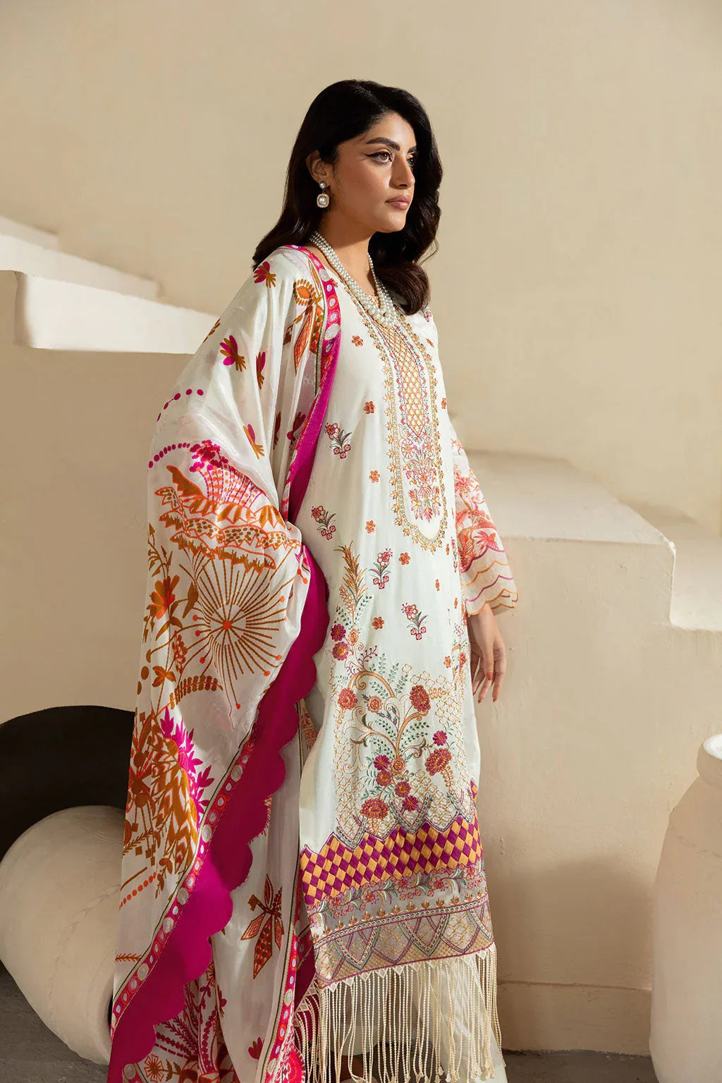 Ramsha | Mashaal Luxury Lawn | L-1308 - Aqsa Fabrics