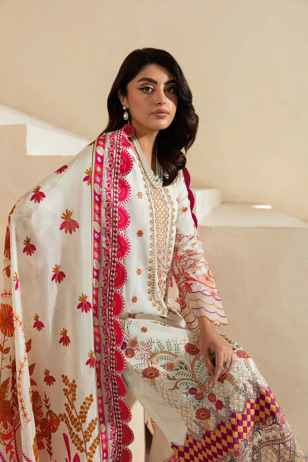 Ramsha | Mashaal Luxury Lawn | L-1308 - Aqsa Fabrics