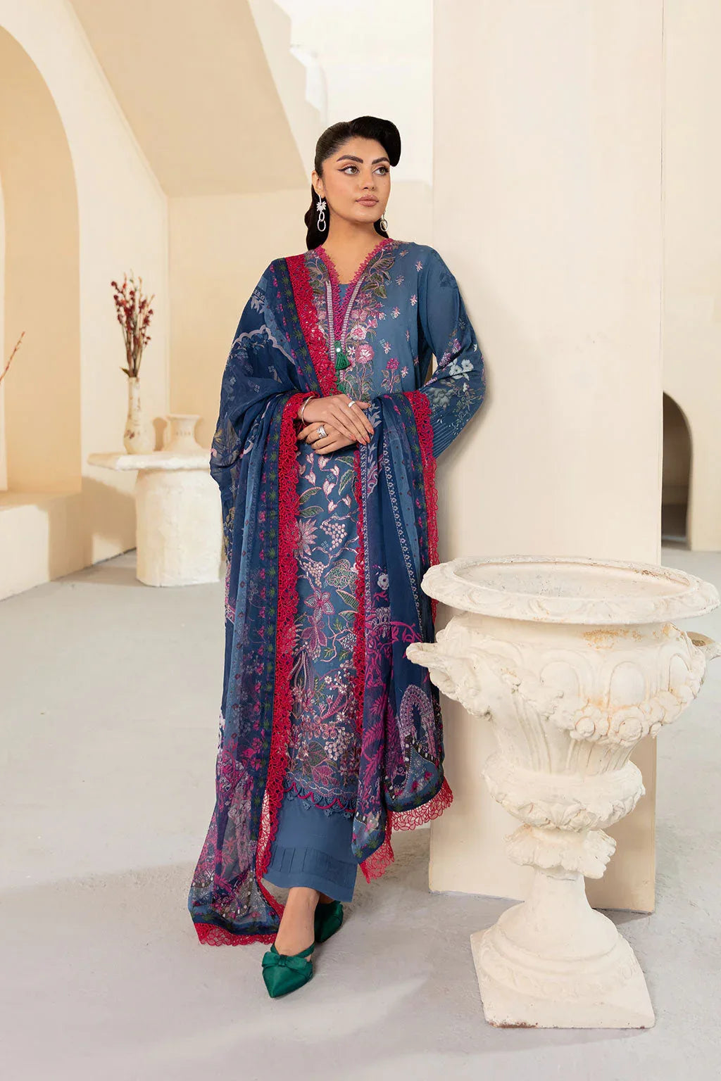 Ramsha | Mashaal Luxury Lawn | L-1305 - Aqsa Fabrics