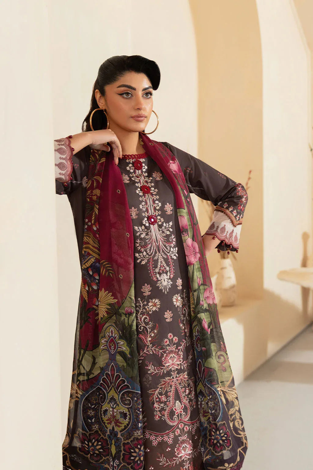 Ramsha | Mashaal Luxury Lawn | L-1309 - Aqsa Fabrics