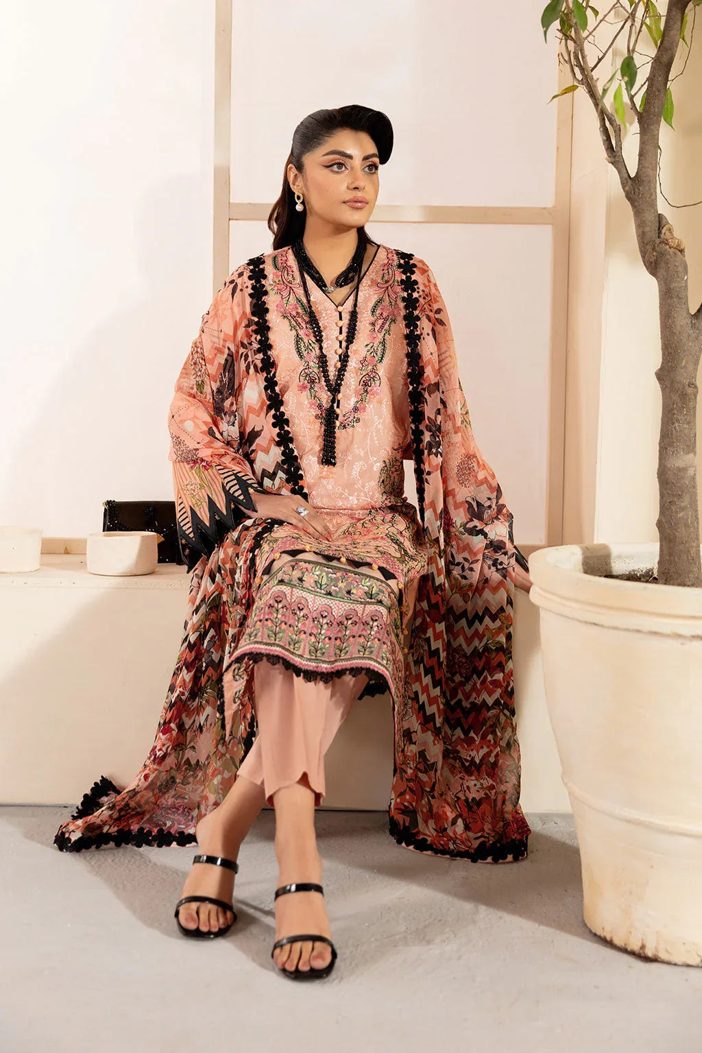 Ramsha | Mashaal Luxury Lawn | L-1311 - Aqsa Fabrics