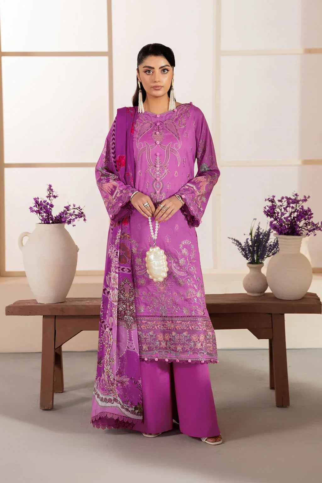 Ramsha | Mashaal Luxury Lawn | L-1312 - Aqsa Fabrics