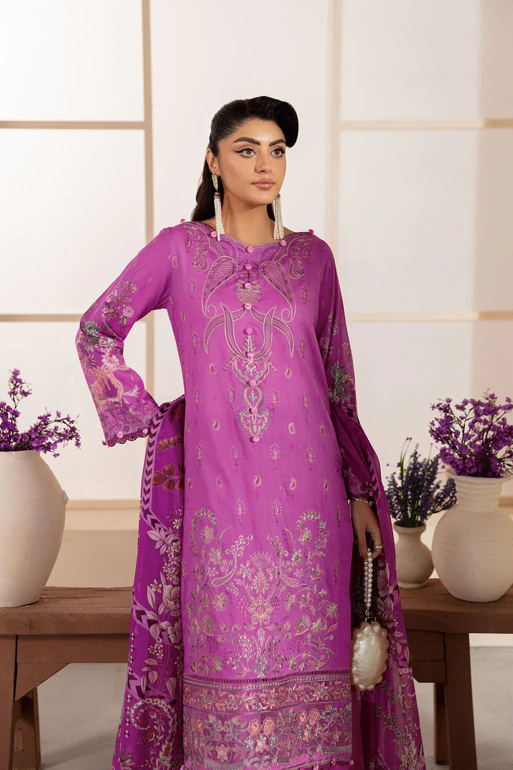 Ramsha | Mashaal Luxury Lawn | L-1312 - Aqsa Fabrics