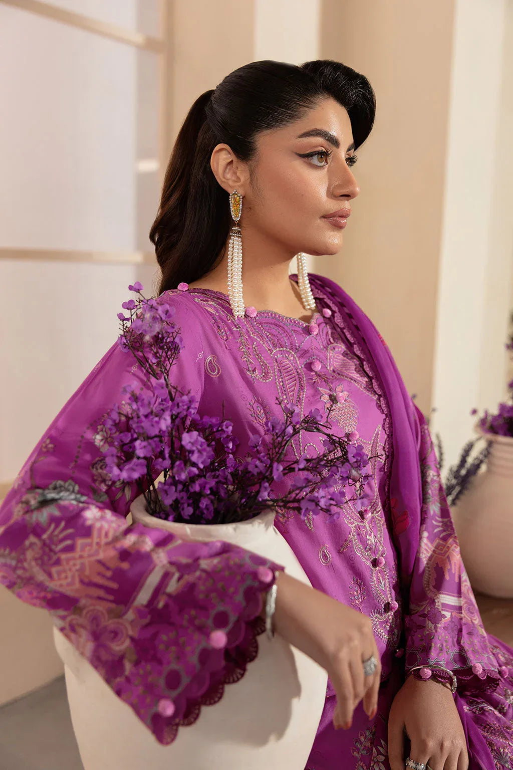 Ramsha | Mashaal Luxury Lawn | L-1312 - Aqsa Fabrics
