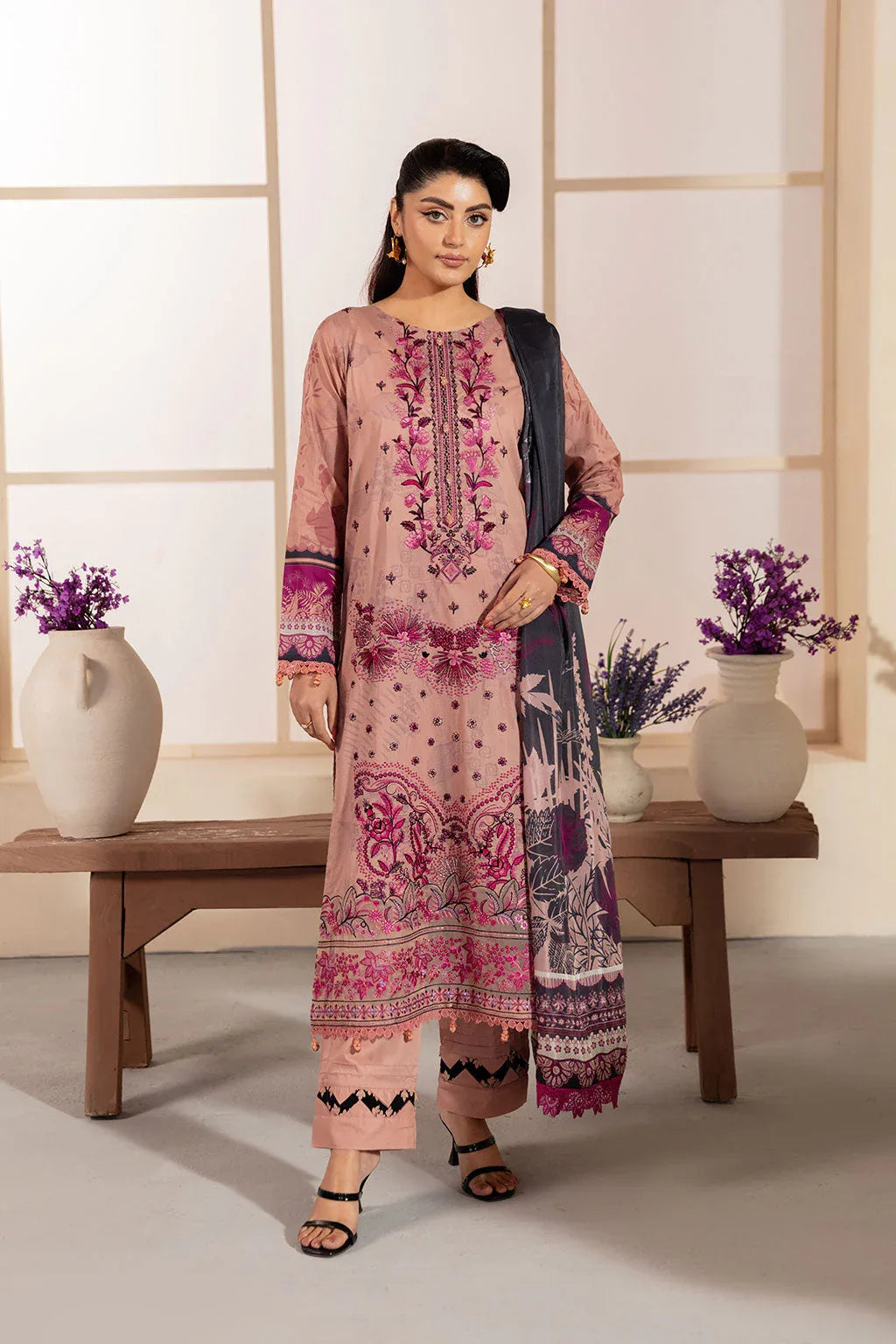 Ramsha | Mashaal Luxury Lawn | L-1306 - Aqsa Fabrics