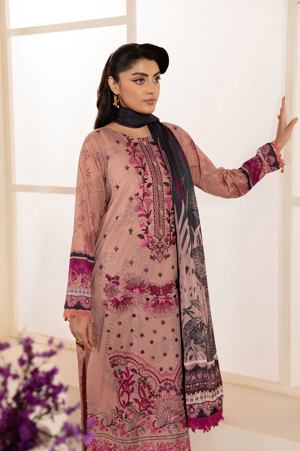 Ramsha | Mashaal Luxury Lawn | L-1306 - Aqsa Fabrics
