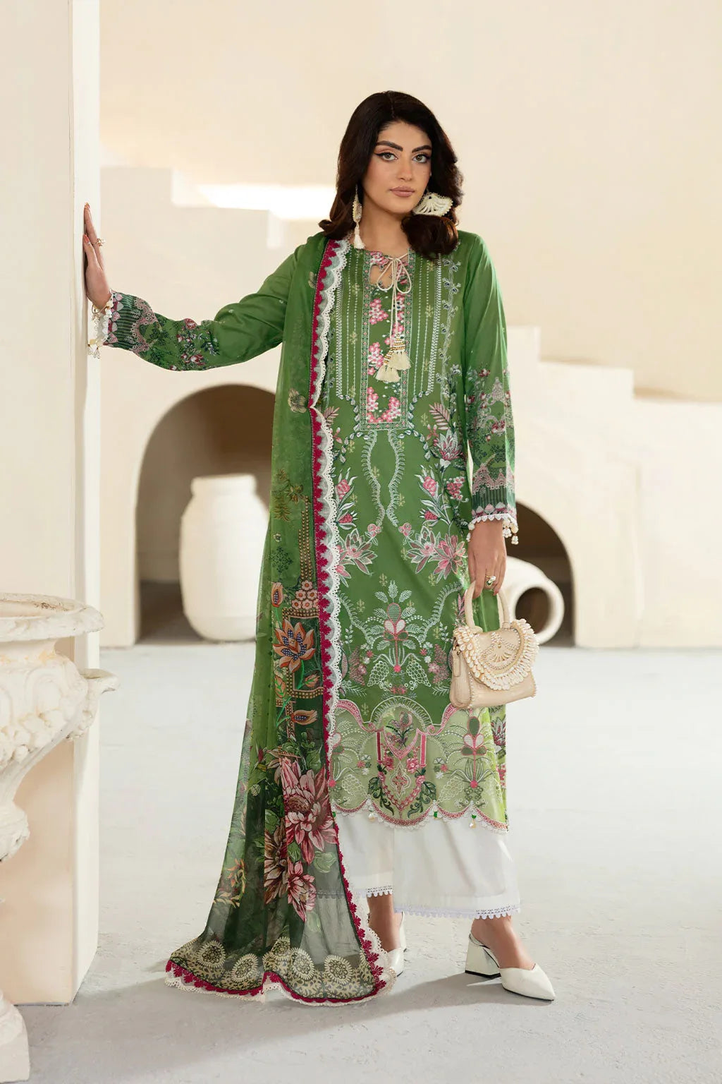 Ramsha | Mashaal Luxury Lawn | L-1307 - Aqsa Fabrics