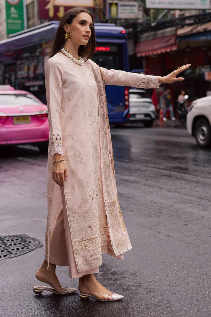 Marjjan | Carnation Lawn | MBL-15 A (PINK) - Aqsa Fabrics